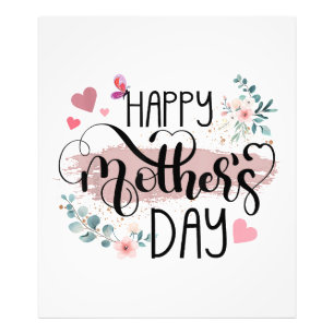 Happy Mother's Day 2025 Cute Floral for Women Mum Photo Print