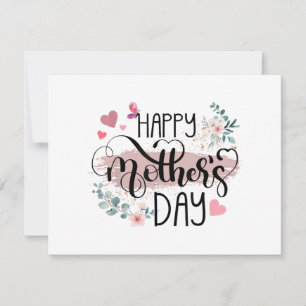 Happy Mother's Day 2025 Cute Floral for Women Mum  Save The Date