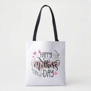 Happy Mother's Day 2025 Cute Floral for Women Mum Tote Bag