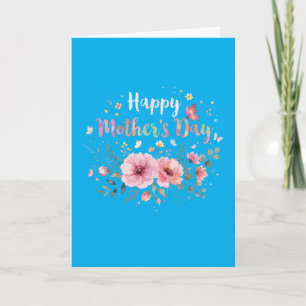 Happy Mother's Day 2026 Cute Floral for Women Mom  Card
