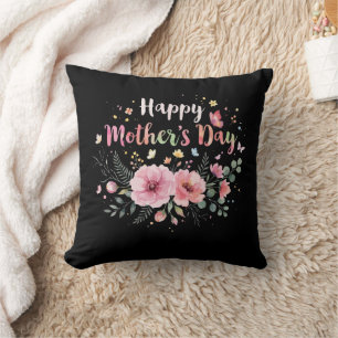 Happy Mother's Day 2026 Cute Floral for Women Mum  Cushion
