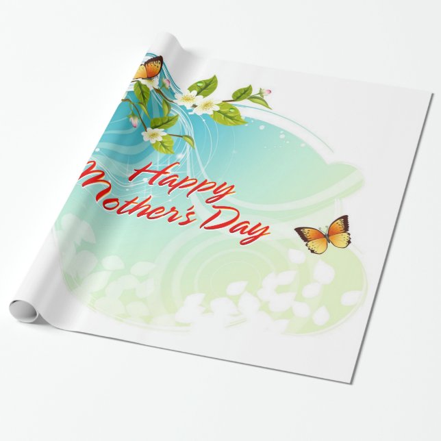 Happy Mother's Day 22 Wrapping Paper (Unrolled)