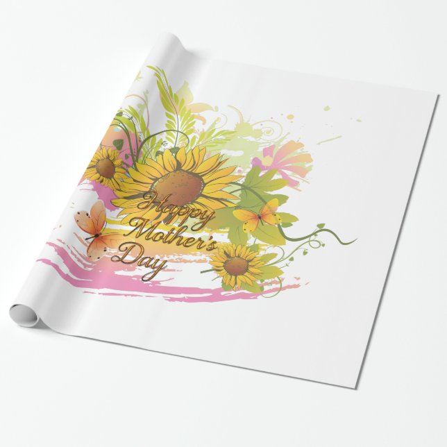 Happy Mother's Day 36 Wrapping Paper (Unrolled)