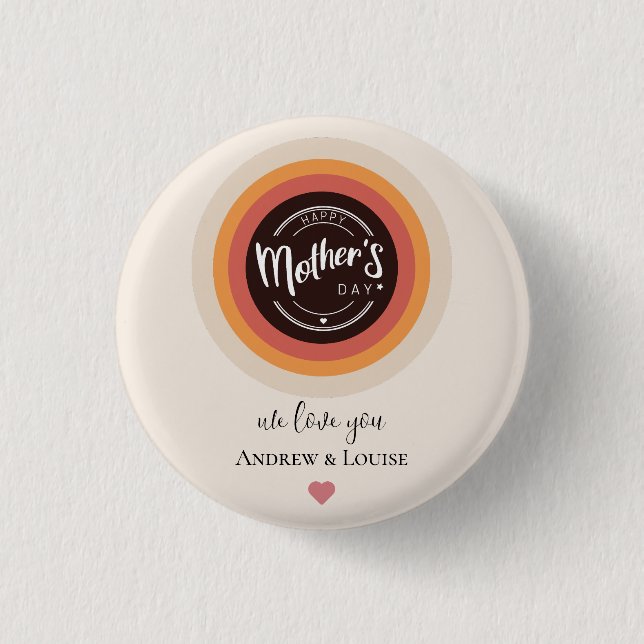 Happy mother's day 3 cm round badge (Front)