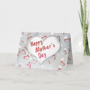 Happy Mother's Day 3D Paper Heart Card