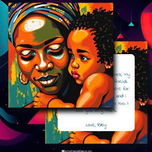 Happy Mother's Day   Abstract Mother and Child Card