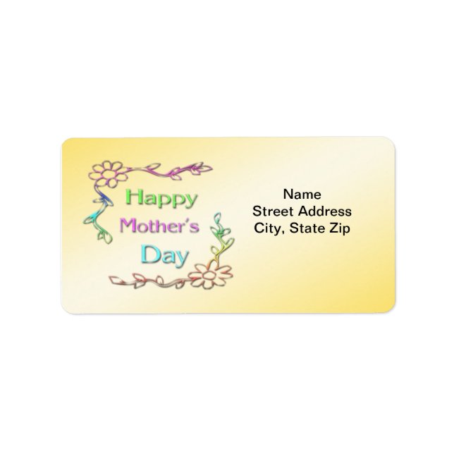 Happy Mother's Day Address Label (Front)