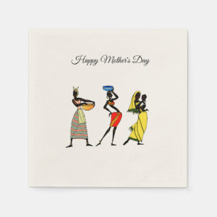 Happy Mother's Day, African American Napkin