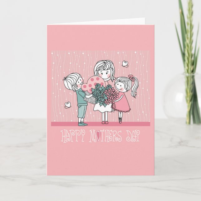 Happy Mother's Day and Children Card (Front)