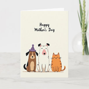 Happy Mothers Day Animal Card