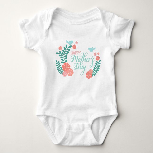 Happy mother's day baby bodysuit (Front)