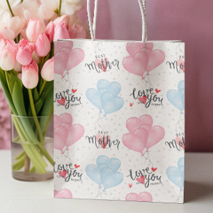 Happy Mother's day baby pink & blue theme Medium Gift Bag