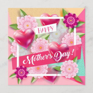 Happy Mother's Day Beautiful Flowers Invitation