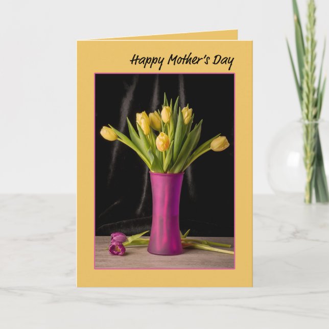 Happy Mother's Day Beautiful Tulips Holiday Card (Front)