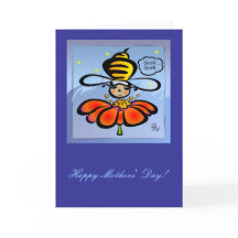 Happy Mothers' Day Bee Sniff card