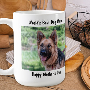 Happy Mother's Day - Best Dog Mum - Purple Photo Coffee Mug