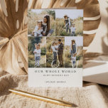 Happy Mother's Day Best Mum Ever Photo Collage Card<br><div class="desc">Celebrate Mum with this elegant “Happy Mother’s Day Best Mum Ever” photo collage card, designed to beautifully showcase five cherished memories in a modern and meaningful way. Featuring a clean, minimal collage layout with space for five photos, this design keeps the focus on your most heartfelt moments while maintaining a...</div>