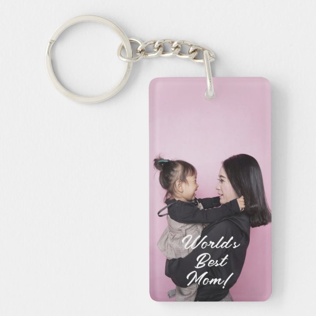 Happy Mother's Day Best Mum Modern Custom photo Key Ring (Front)
