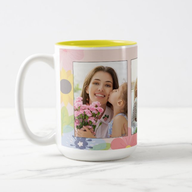 Happy Mother's Day, Best Mum Two-Tone Coffee Mug (Left)