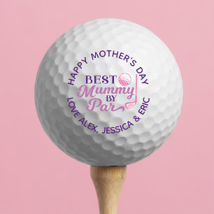 Happy Mother's Day Best Mummy By Par Personalised Golf Balls