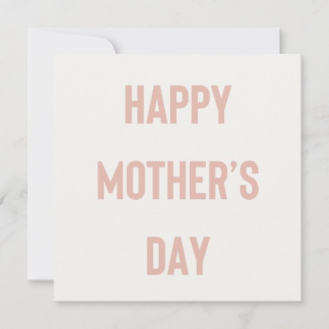 Happy Mother's Day Bison Font Card  (Front)