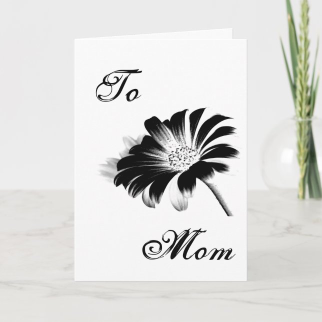 Happy Mother's Day Black Daisy III Card (Front)