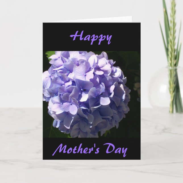 Happy Mother's Day - Blue Hydrangea Card (Front)
