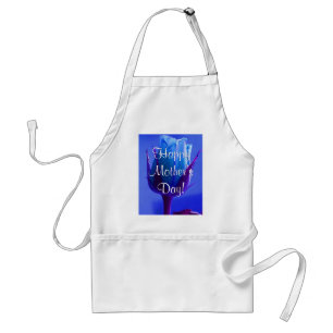 Happy Mother's Day Blue Rose Standard Apron