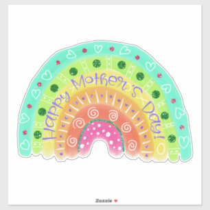 Happy Mother's Day Boho Rainbow