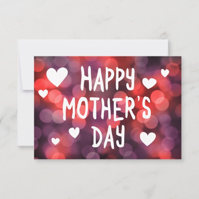 happy mother's day bokeh invitation (Front)