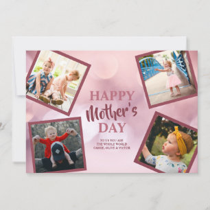 Happy Mother's Day Bordeaux Pink Custom Photos