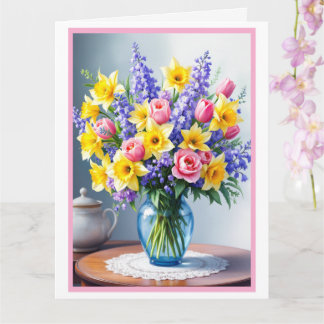 Happy Mother's Day Bouquet of Spring Flowers Card