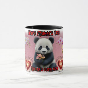 Happy Mother's Day by a Panda on a Colourful Mug
