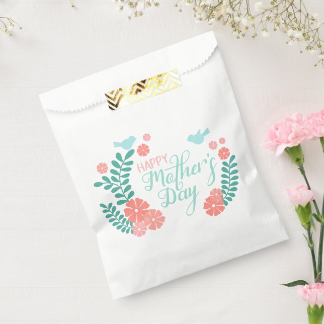 Happy mother's day calligraphy text flowers favour bag (Sealed)