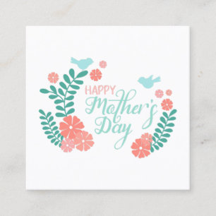 Happy mother's day calligraphy text in floral desi enclosure card