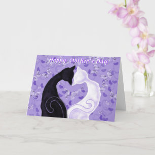 Happy Mother's Day Card Beautiful Love Cats
