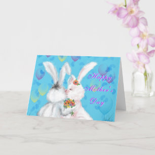 Happy Mother's Day Card Family Bunny Love