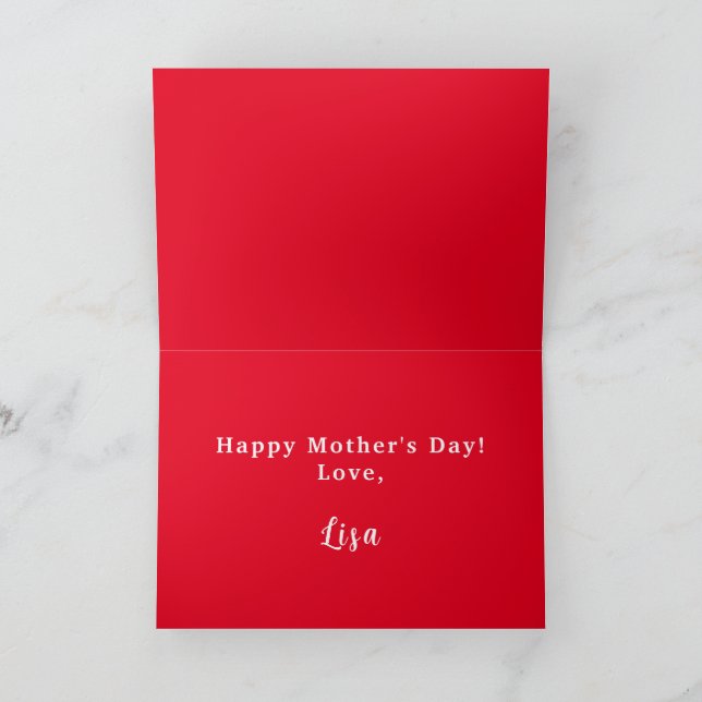 Happy Mother's Day Card, Favourite Child, Custom C Thank You Card (Inside)