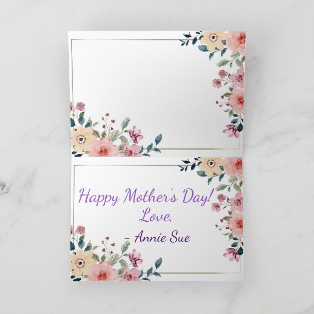 Happy Mother's Day Card, Favourite Child, Custom  Thank You Card (Inside)