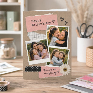 Happy Mother's Day Card Photo Collage Scrapbook