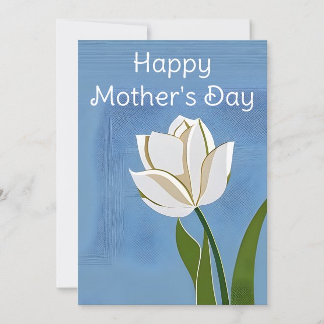 Happy Mother's Day Card, tulip, flower, Holiday Card (Front)