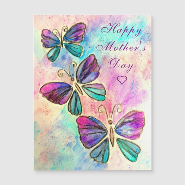 Happy Mother's Day Card with Butterflies (Front)