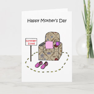 Happy Mother's Day Cartoon, Comfort Zone Humour. Card