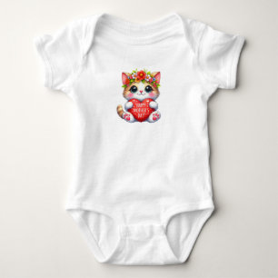 Happy Mother's Day Cat Baby Bodysuit