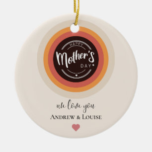 Happy mother's day ceramic ornament