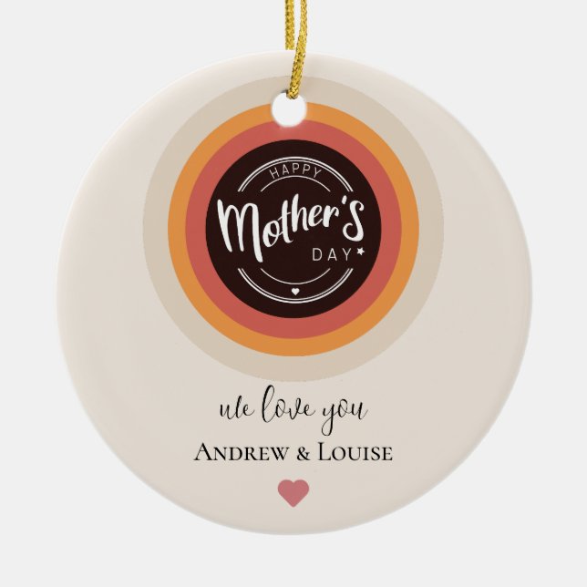 Happy mother's day ceramic ornament (Front)