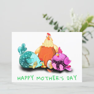 Happy Mother's Day - Chickens Waiting Egg To Hatch