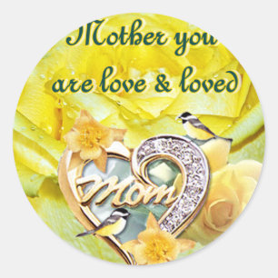 Happy Mother's Day_ Classic Round Sticker