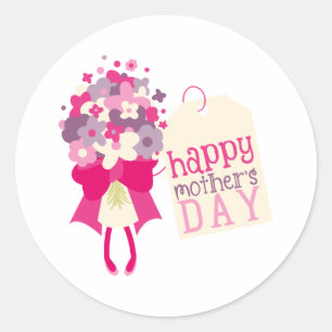 Happy Mothers Day Classic Round Sticker