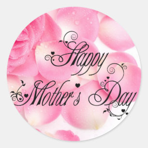 Happy Mothers Day Classic Round Sticker